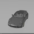 Silver Sports Car With Yellow Wheels Sleek Two Door Design Shiny Finish on Reflective Surface