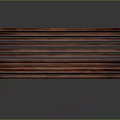 Classic Rich Brown Wooden Bench With Green Metal Armrests And Smooth Slats