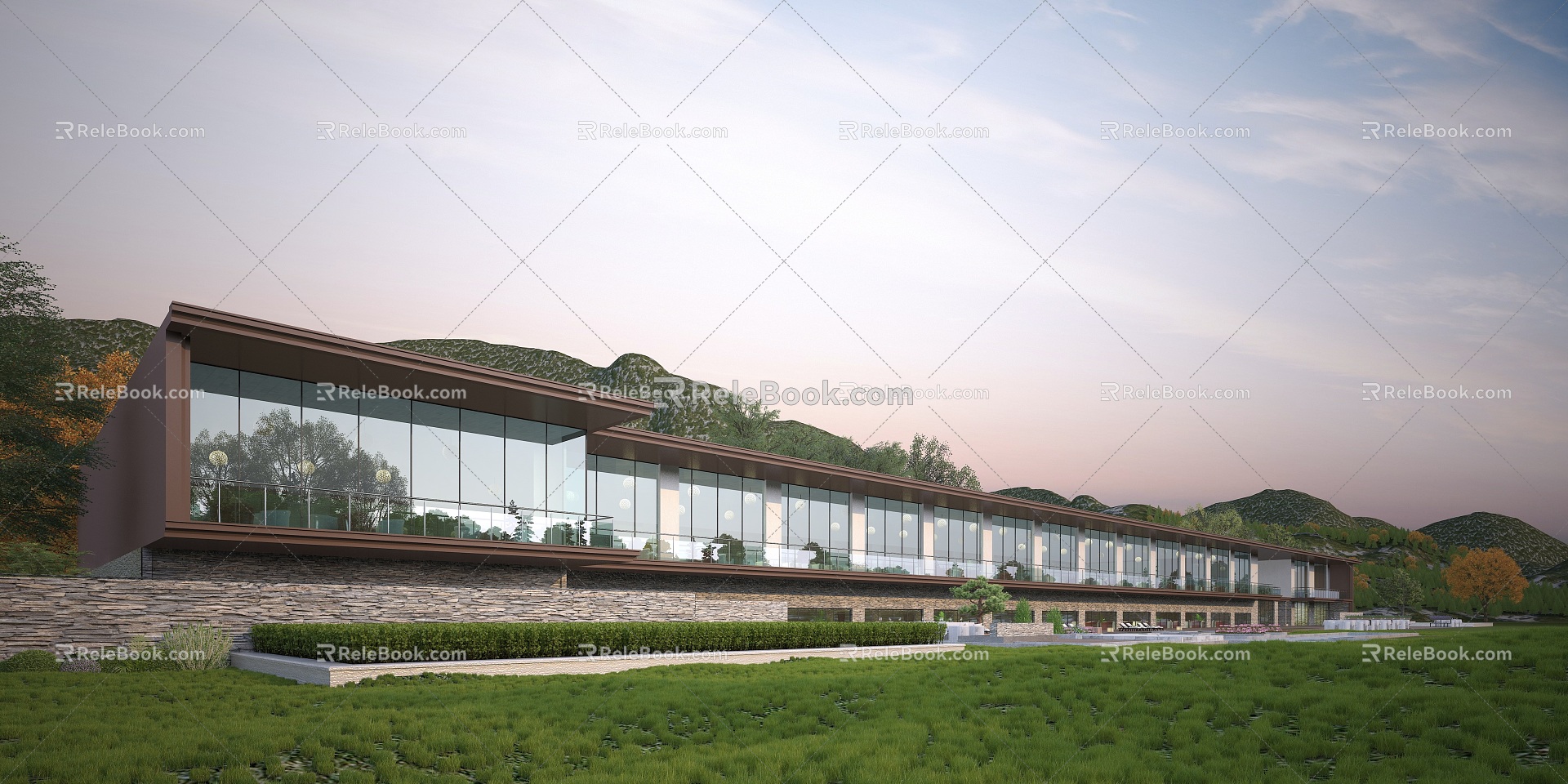 Modern Hotel Architecture Yamanzhong Villa 3d model