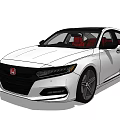 White Honda Sedan With Modern Sporty Design Red Seats And Alloy Wheels
