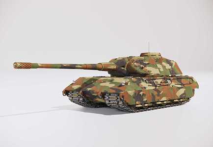 modern tank double track heavy tank 3d model