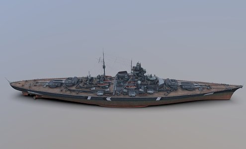 modern warship battleship destroyer 3d model