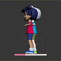 Modern game character child 3d model