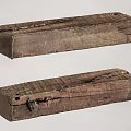 Two Rustic Weathered Wooden Planks Showing Natural Grain And Aged Texture