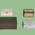 Various Storage Boxes Including Wooden Drawer Chests Metal Lock Cases And Wheeled Containers