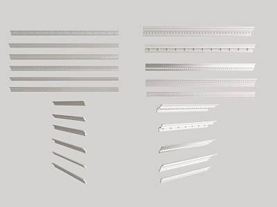 Different Types of Decorative Lines with Assorted Patterns and Shapes for Design 3d model