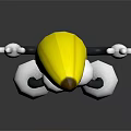 Happy Yellow Cartoon Banana Character with Eyes Mouth Arms Legs as Daily Life Product
