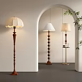 Elegant Modern Floor Lamps With Diverse Designs And Wooden Metal Bases In Minimalist Interior