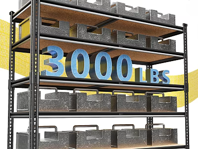 Garage Storage Shelving Unit With 3000 LBS Capacity And Organized Bins 3d model