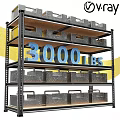 Garage Storage Shelving Unit With 3000 LBS Capacity And Organized Bins