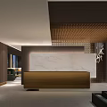 Hotel Public Lounge With Modern Design Comfortable Sofas Artistic Chandeliers And Warm Decor 3d model