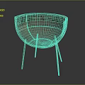 Modern Leisure Chair with Curved Design Striped Fabric Upholstery and Slender Legs in Modern Interior