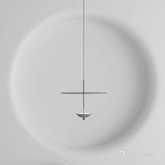 Modern Minimalist Pendant Light Design With Linear Structure And Sleek White Finish For Home Interior 3d model 
