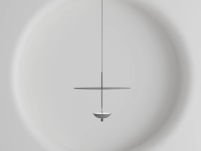 Modern Minimalist Pendant Light Design With Linear Structure And Sleek White Finish For Home Interior 3d model