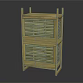 Functional Natural Bamboo Entryway Cabinet Sideboard Featuring Two Tier Storage Design