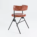 Modern Leather Bar Stools With Black And Brown Seats And Metal Legs