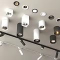 Modern Downlight Spotlight Mounting Downlight Embedded Downlight Spotlight Magnetic Track Light Steering Type 3d model