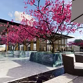 New Chinese Style Sales Office Building Xinda Yuxi Taiwan Sales Office Demonstration Area 3d model