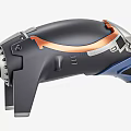Space And Aerospace Mechanical Device With Black Orange Blue Structural Design Components
