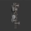 Complex Industrial Metal Framework Structure With Circular Plates And Support Brackets