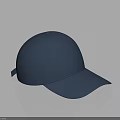 Dark Blue Stylish Baseball Cap With Simple Design On Light Background 3d model