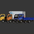 Colorful Toy Truck Models With Various Designs And Types On