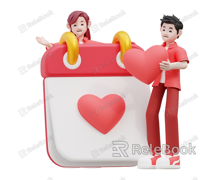 Anime Couple Valentine's Day Beauty Chen Valentine's Day Decorations model