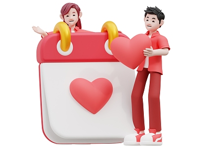 Anime Couple Valentine's Day Beauty Chen Valentine's Day Decorations model