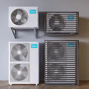 modern air conditioner external air conditioner compressor central air conditioner 3d model