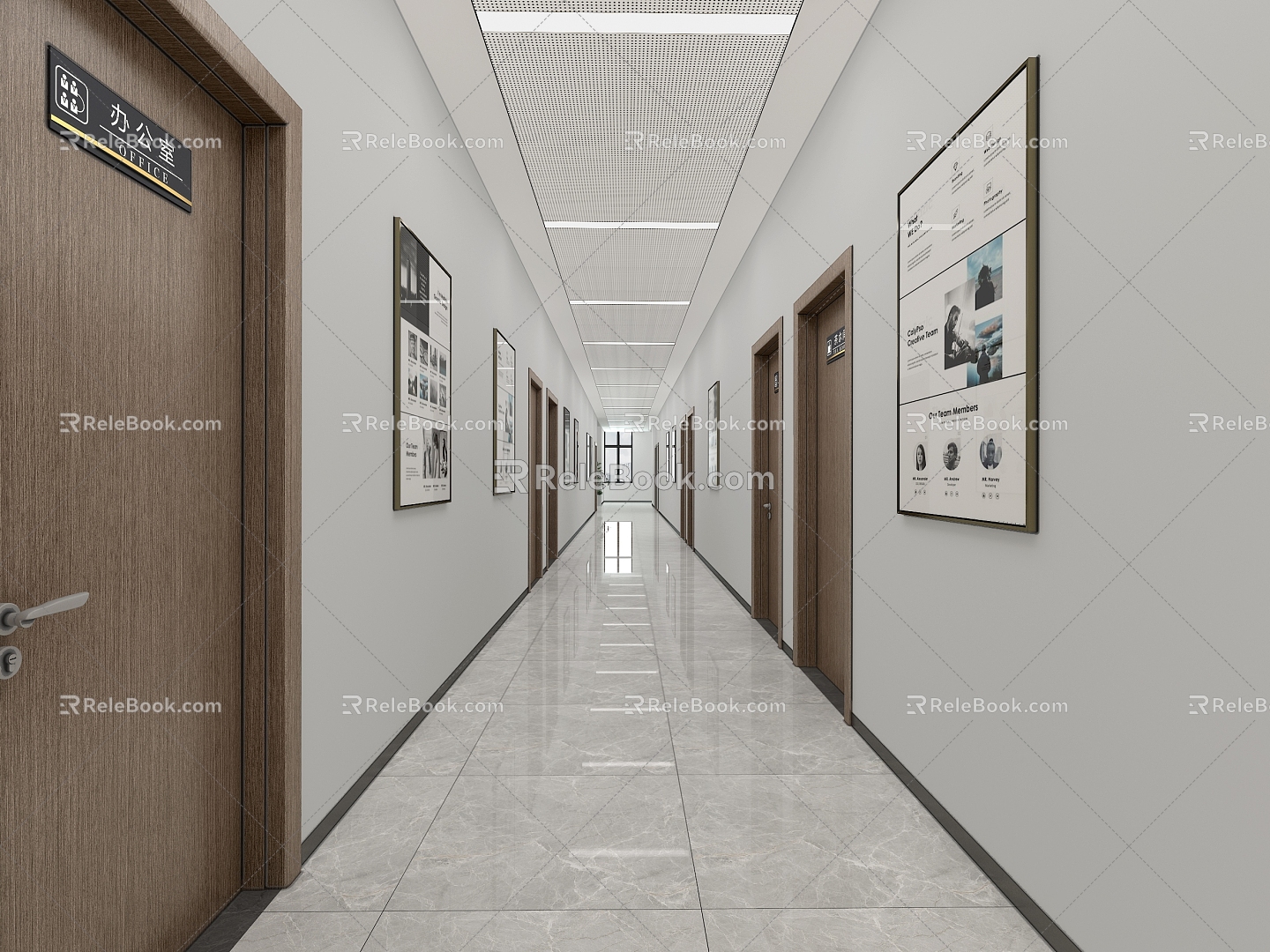 Office Aisle Corridor model