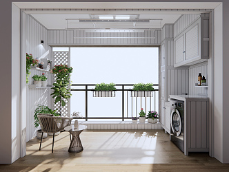 Modern Balcony 3d model