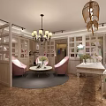 Elegant Gracing Lingerie Clothing Store Interior With Displays Plants And Curtains