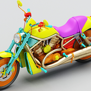 Modern Motorcycle 3d model