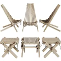 Wooden Outdoor Folding Chairs With Portable Design Sturdy Legs And Backrest