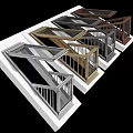 Diverse Angled Balcony Window Designs Featuring 45 35 30 25 Degrees And Various Colors