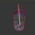 Colorful Gradient Cup With Straw Transparent Lid And Moon Star Patterns For Refreshing Drink