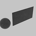 Decorative Black Spherical Component With Textured Wall And Golden Accent Frames