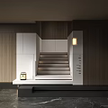 Modern Staircase Stacked Staircase 3d model