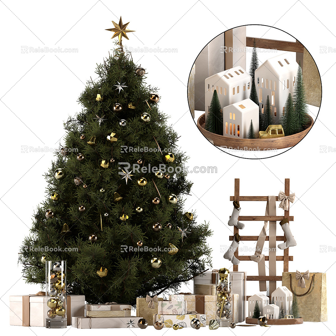 Modern Christmas Tree Christmas Decoration 3d model