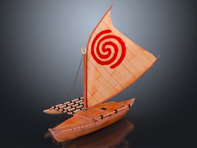 Modern Sailing Cartoon Sailing 3d model