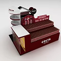 Costa Coffee Retail Display Shelf With Canned Coffee And Promotional Signage Design