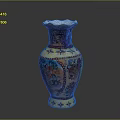Colorful Ornate Ceramic Decorative Furniture Vase For Home Interior With Intricate Patterns