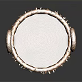 Stylish Round Rattan Woven Storage Basket With Handles For Home Organization