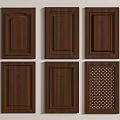 Dark Brown Wooden Door Panels With Various Styles And Design Details