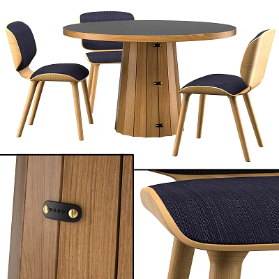 Table and chair combination 3d model Table and chair combination 3d model