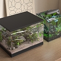 Modern fish tank embedded fish tank fish tank cabinet 3d model