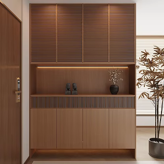 Modern Middle Ancient Style Entrance Cabinet Entrance Shoe Cabinet Entrance Cabinet 3d model