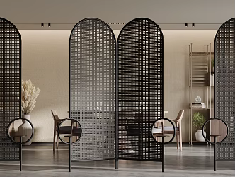 Modern screen partition 3d model