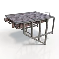 Train Chassis Structure With Metal Frame And Wheel Components Design