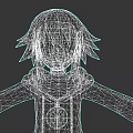 Anime Game And Movie Character With Silver White Hair Purple Eyes Black Hoodie Eagle Badge